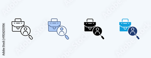 Recruitment Process Multiple Icon Illustration Vector