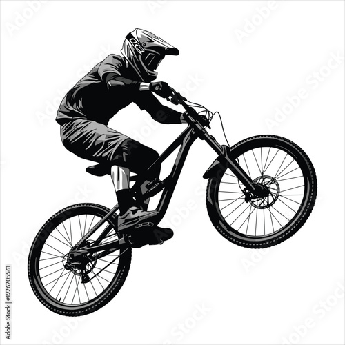 Mountain Biking Silhouette