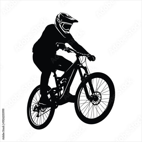Mountain Biking Silhouette