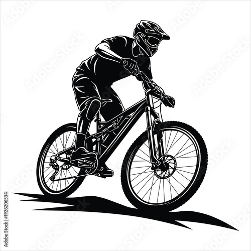 Mountain Biking Silhouette