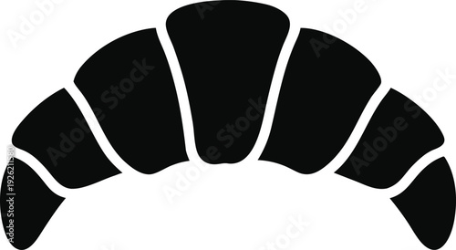  Croissant silhouette vector illustration 