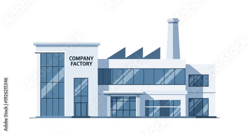vector illustration of a factory