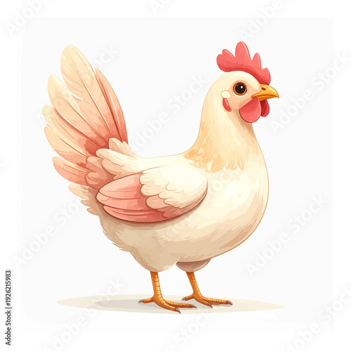A cartoon chicken giving a thumbs up.