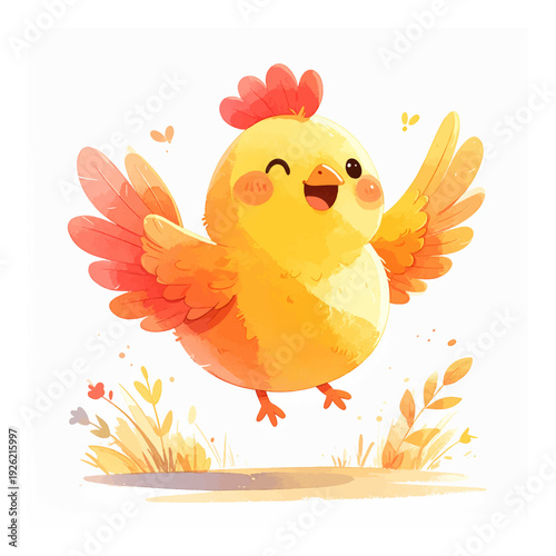 A cartoon chicken giving a thumbs up.