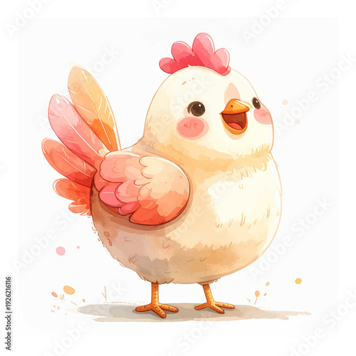 A cartoon chicken giving a thumbs up.