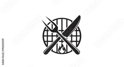 Crossed Knife and Fork Logo.