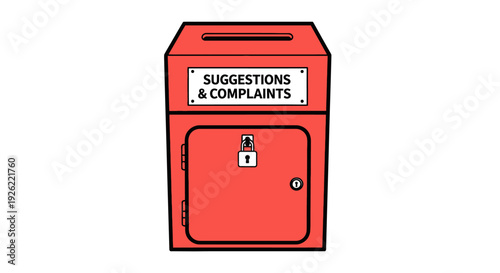 Red Suggestion Complaint Box Object.