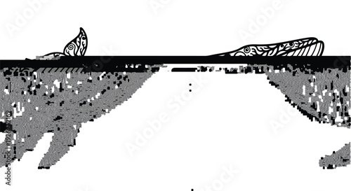 Whale breaching the surface of the ocean with a dramatic splash.