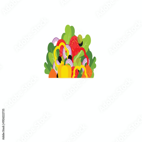 Colorful Market Basket Filled with Fresh Fruit and Vegetables for Healthy Eating