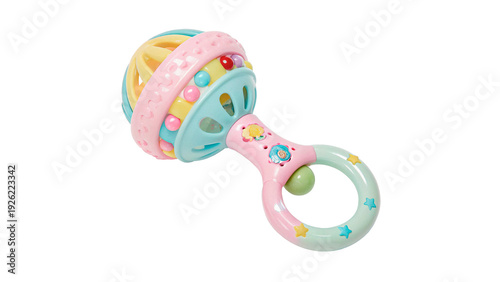 Φωτογραφία Colorful baby rattle with multiple shapes for babies to grasp, shake, and explor