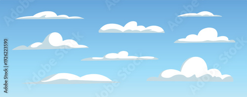 cloud seamless pattern of simple cloud shapes for background use