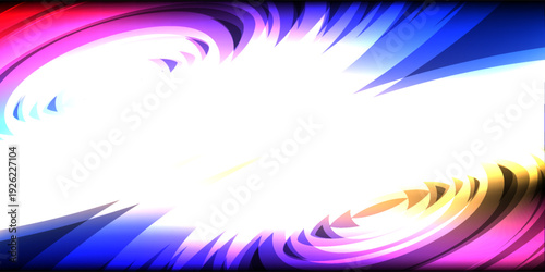  3d rendering of layered rings with iridescent gradient effect. modern illustration