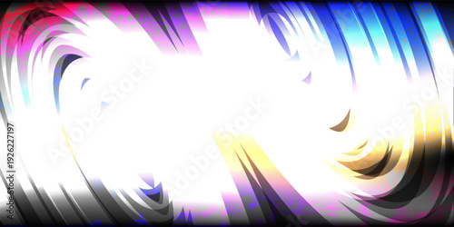  3d rendering of layered rings with iridescent gradient effect. modern illustration