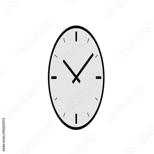 Modern Oval Wall Clock for Home and Office Decor