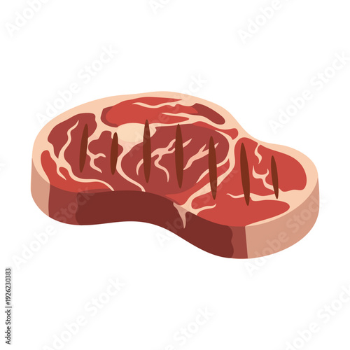 Fresh Raw Steak with Marbling for Gourmet Cooking and Food Preparation