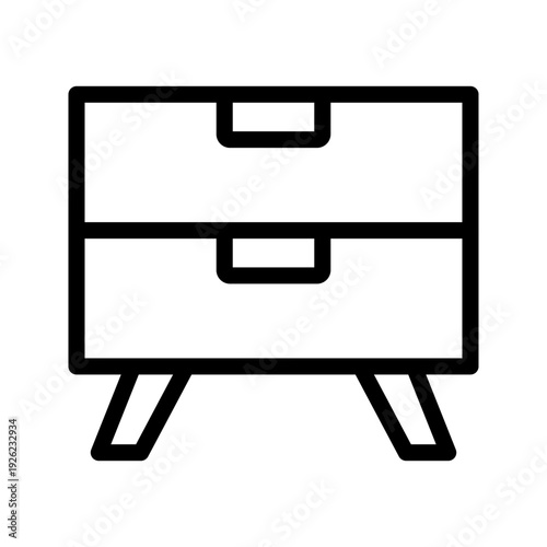 Stylish Bedroom Drawer icon set for furniture storage, home organization, and interior design