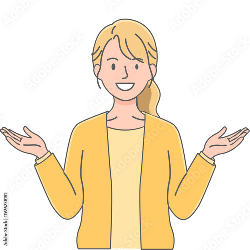 Illustration of Woman Smiling