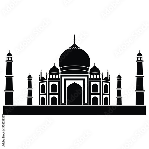 taj mahal vector illustration