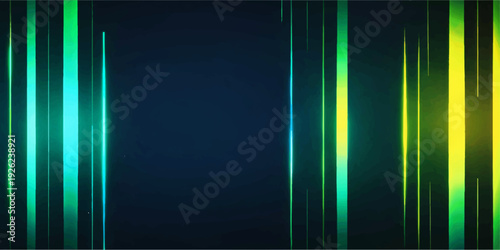 Abstract vector background featuring colorful stripes and glowing digital waves with a bright technology design and shiny blue lines on a dark textured backdrop