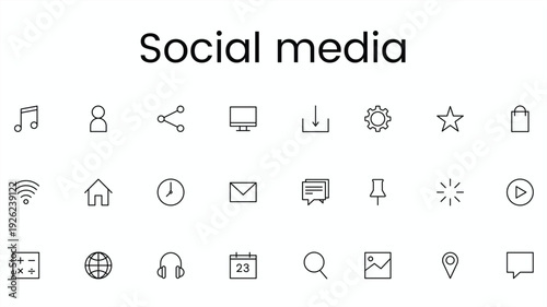 Social Network Icons Pack – Flat Vector Collection