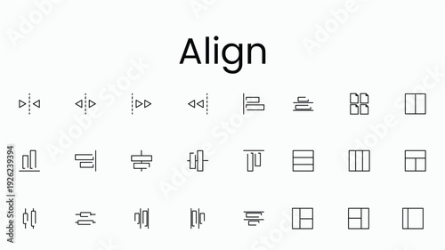Text Align Icons Set – Left Center Right Justify Vector Collection