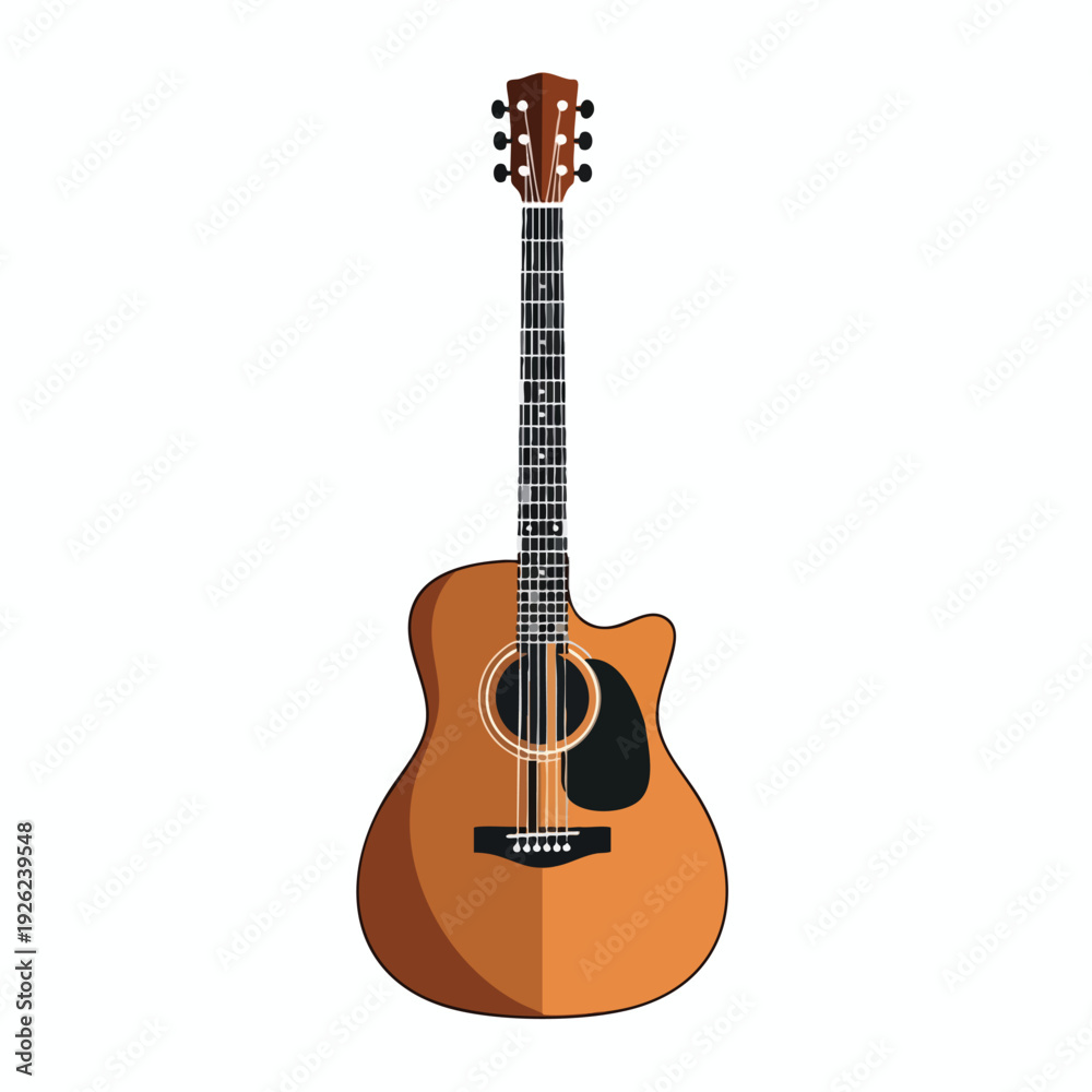 Obraz premium Classic Acoustic Guitar for Music and Entertainment Projects