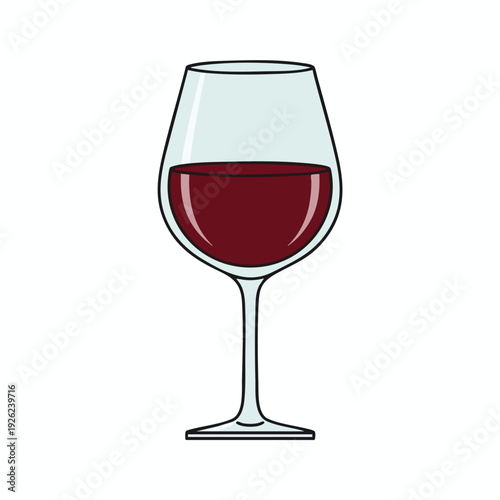 Elegant Glass of Red Wine for Celebrations and Tastings