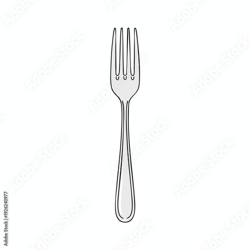 Elegant Metal Fork for Fine Dining and Culinary Use