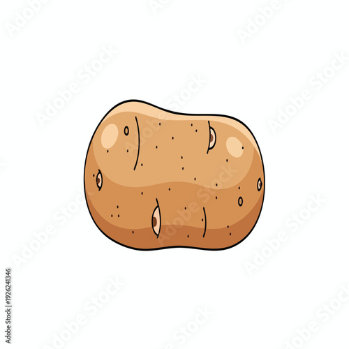 Fresh Baked Potato with Crispy Skin on White Background