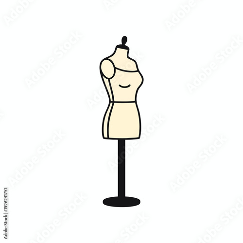 Elegant Dress Form on Stand for Fashion Design and Tailoring Projects