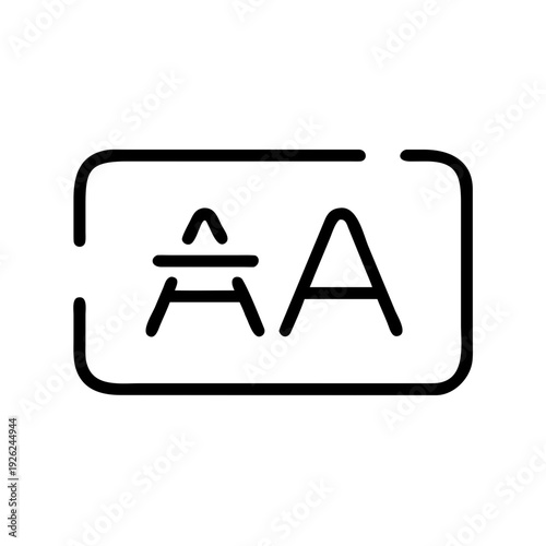 Modern accessibility symbol for audio and language settings