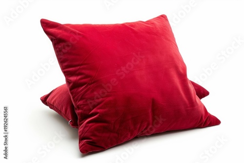 Wallpaper Mural Two elegant red velvet cushions resting on white background Torontodigital.ca