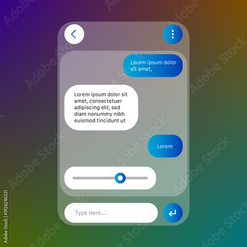 Online Chat Message Bubble UI Template Design