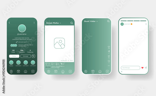 Social Media Mobile App UI Template Collection