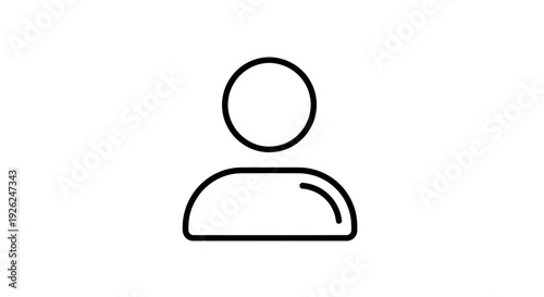 Simple Line Icon of a Person Silhouette.