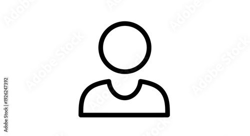 Simple Line Icon of a Person Silhouette.