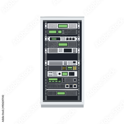 Modern Data Storage Server Rack for Data Center and Enterprise IT Infrastructure