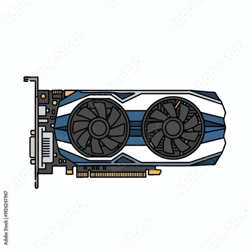 High Performance Graphics Card with Dual Fans for Enhanced Cooling