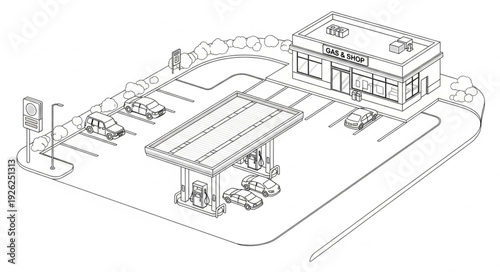 Industrial Factory Building Complex Diagram.