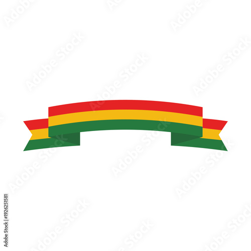 Bolivia Flag Ribbon Vector Banner