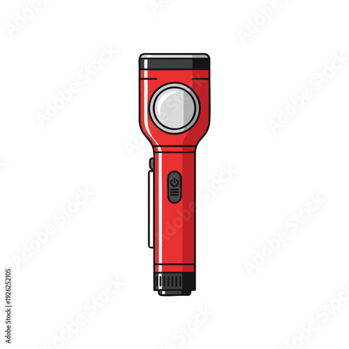 Modern Red Flashlight with Adjustable Focus and Durable Design