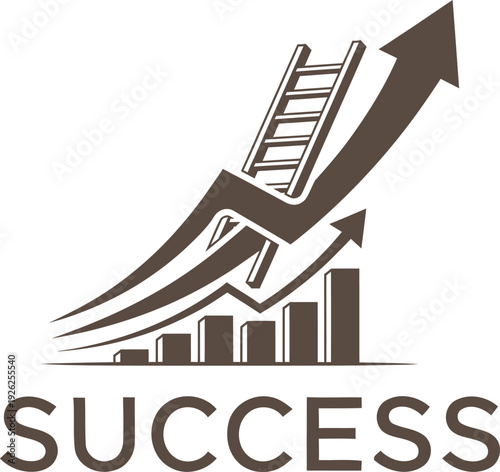 A symbol of achieving success with growth and progress