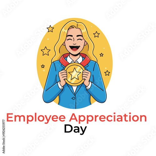 Employee Appreciation Day medal illustration