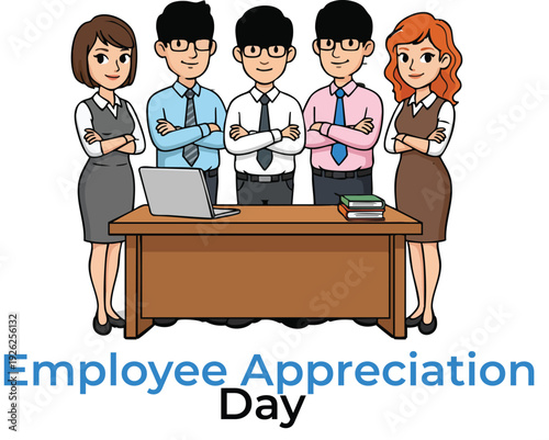 Employee Appreciation Day office team illustration