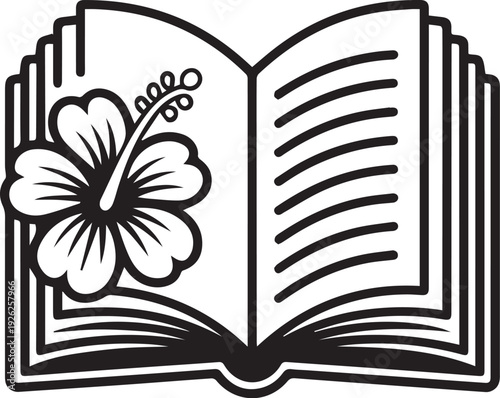 Summer Beach Icon Set, Tropical Line Art Vector Collection with Seashell, Palm Tree, Cocktail, Ice Cream and Anchor