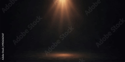 Bright sun rays pierce through dark storm clouds in an abstract night sky filled with blue smoke and moonlit fog