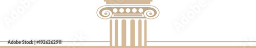 Classic Greek Roman Column Capital Decorative Architecture Element PNG
