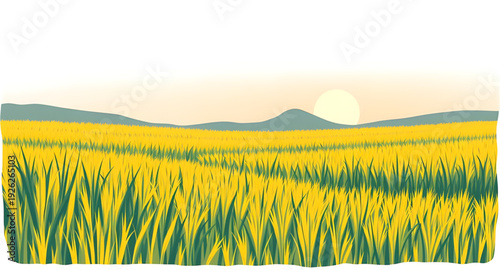 rice, paddyfield, mountains, illustration, background, landscape, nature, countryside, rural, farming, agriculture, terrace, terraces, hills, valley, greenery, green, fields, scenic, peaceful, calm, s
