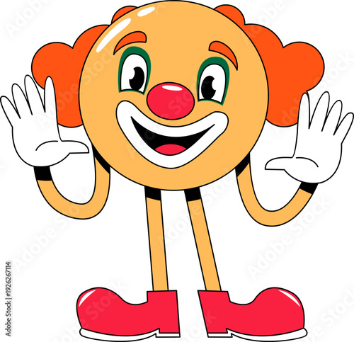 Cute Circus Clown Mascot Character