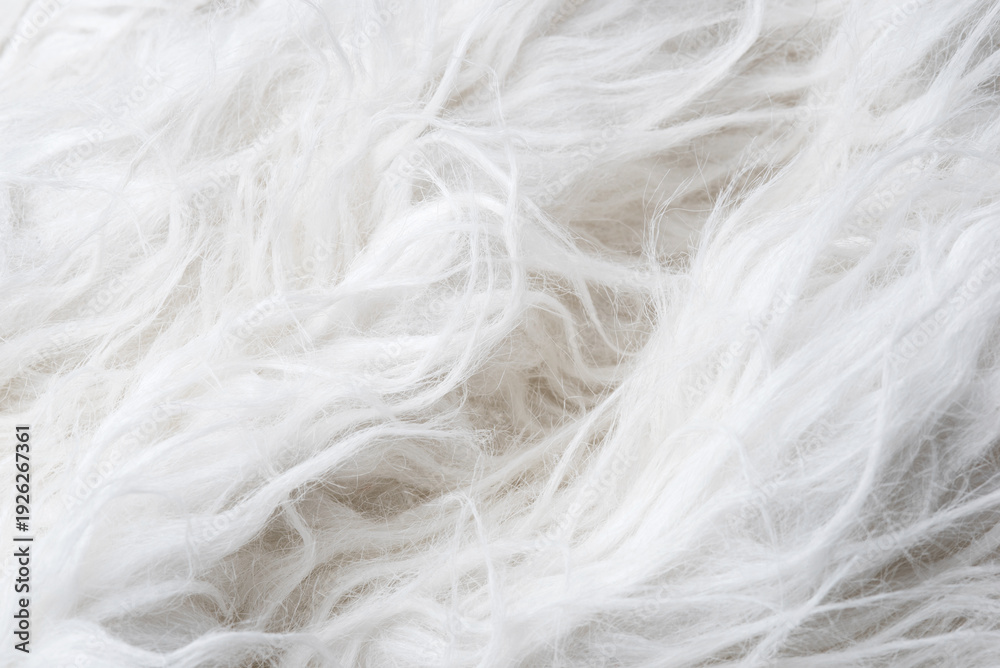 Fototapeta premium Abstract white faux fur background